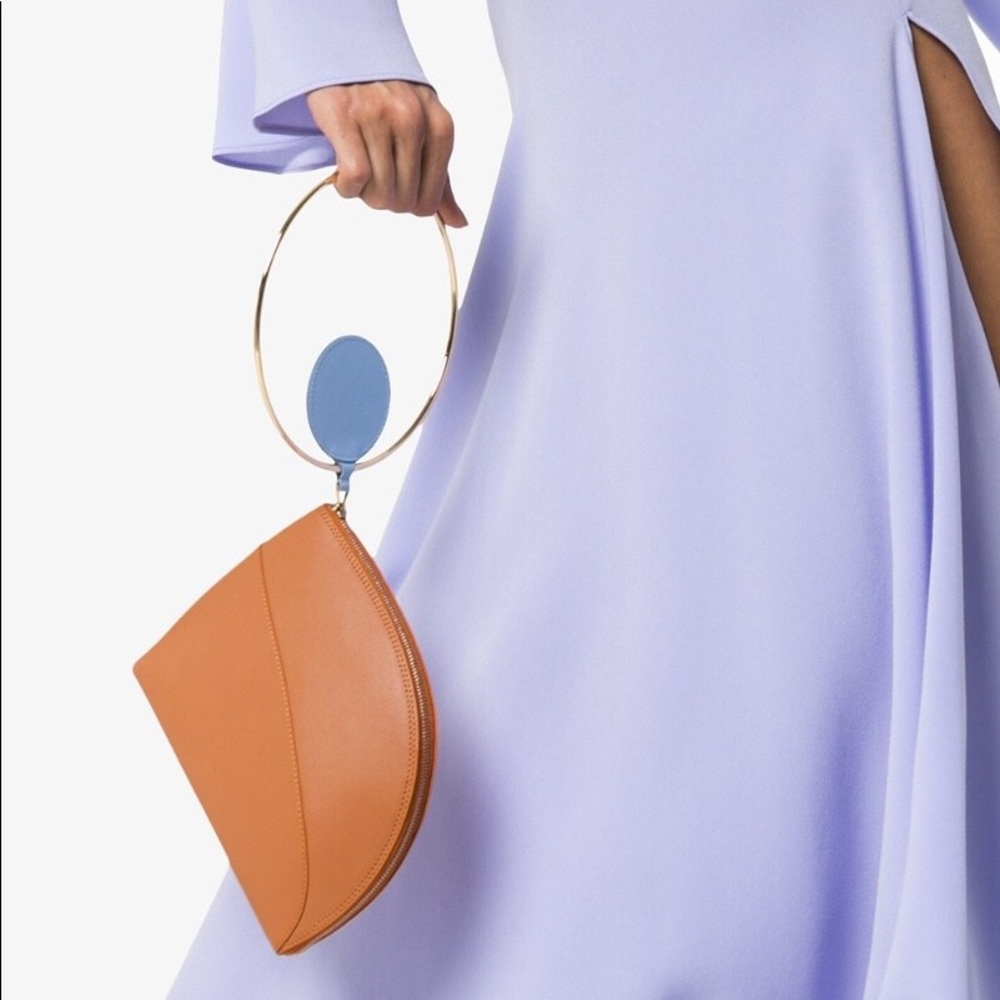 Roksanda Eartha pouch with a gold ring handle